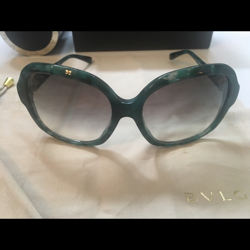 Bulgari 8124B Teal gradient lens sunglasses - Picture 6 of 12